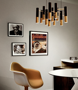 Black & gold suspension lamp by Delightfull.eu