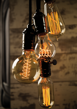 Cluster of Edison style bulbs by William & Watson