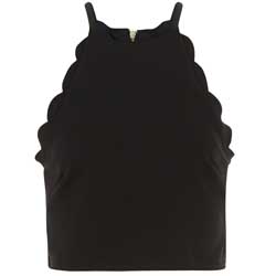 New-Look-Black-Scuba-Scallop-Trim-Crop-Top