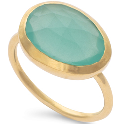 Oliver-Bonas-Lopa-Organic-Oval-Stone-Ring-Aqua-£32