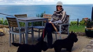 Clare Rogers from the Treatment Rooms and her dogs