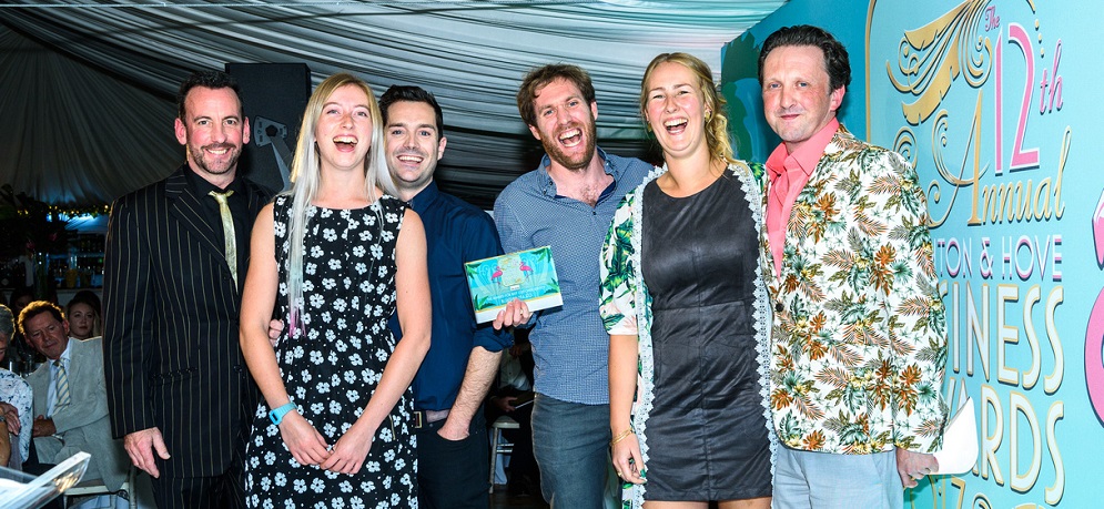 The Award for Best Customer Service won by the Bluebird Tea Co sponsored by Yelo Architects Title Sussex Magazine www.titlesussex.co.uk