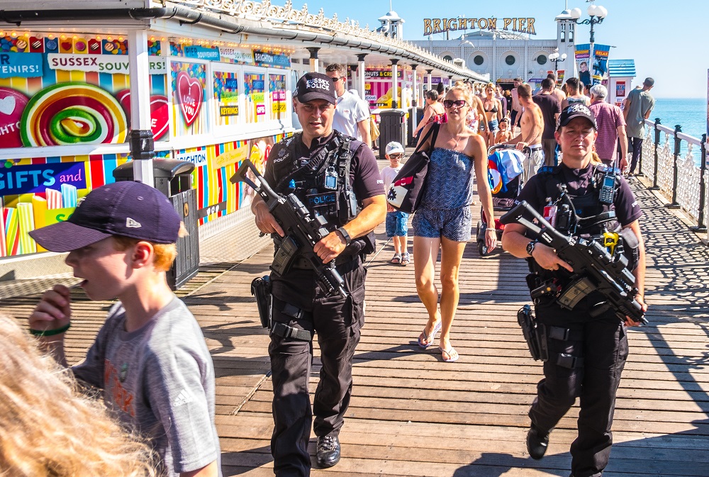 J Waller - Police on Brighton Pier for Title Sussex Magazine www.titlesussex.co.uk