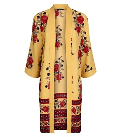 New Look mustard floral border print kimono £22.99 Title Sussex Magazine Frida Kahlo inspired fashion www.titlesussex.co.uk