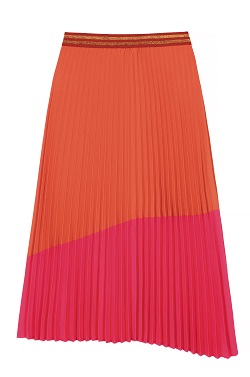Tu pleated orange and pink midi skirt £22 Title Sussex Magazine Frida Kahlo inspired fashion www.titlesussex.co.uk