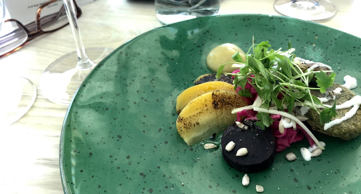 Carrot felafel vegan starter at the Grand Brighton review on Title Sussex Magazine www.titlesussex.co.uk