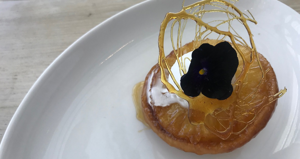 Pineapple tarte tatin with coconut ice cream at the Grand Brighton review on Title Sussex Magazine www.titlesussex.co.uk