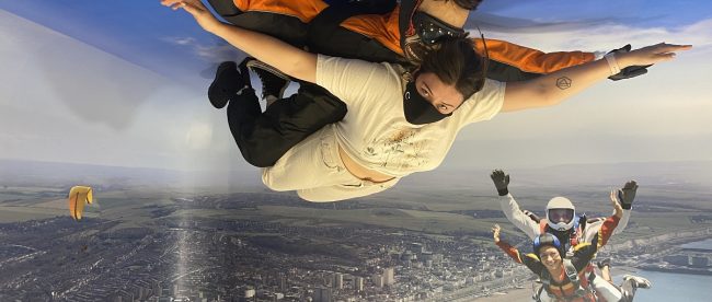 Skydiving illusion for Paradox Place on www.titlesussex.co.uk