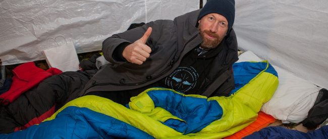 Graham Potter at Brighton's Big Sleep Out for Title Sussex www.titlesussex.co.uk