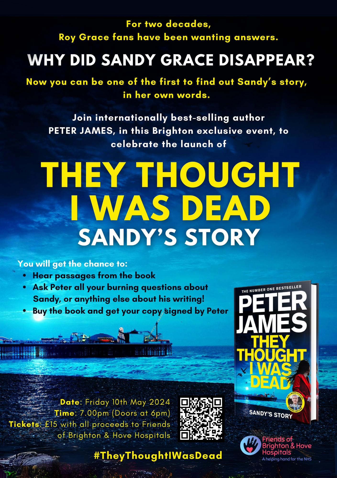 launch invite for peter james's book they thought i was dead 10th of may